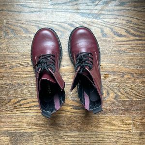 Torrid maroon combat boots size 7.5WW worn once